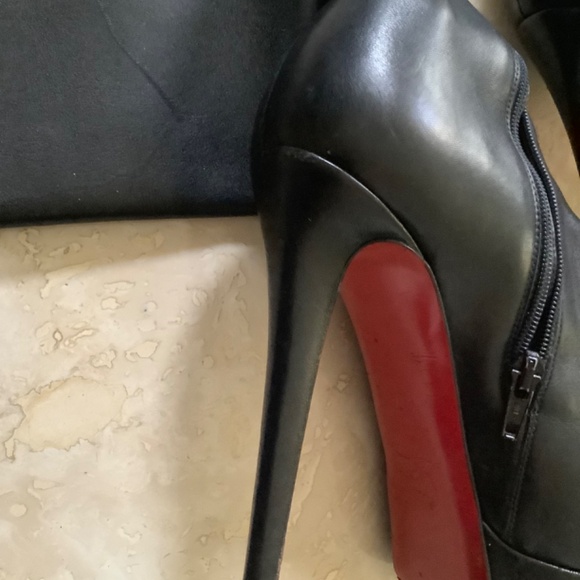 Christian Louboutin Black leather knee high  Bianca Botta 140 Boot size 39.5 IT - Picture 12 of 14